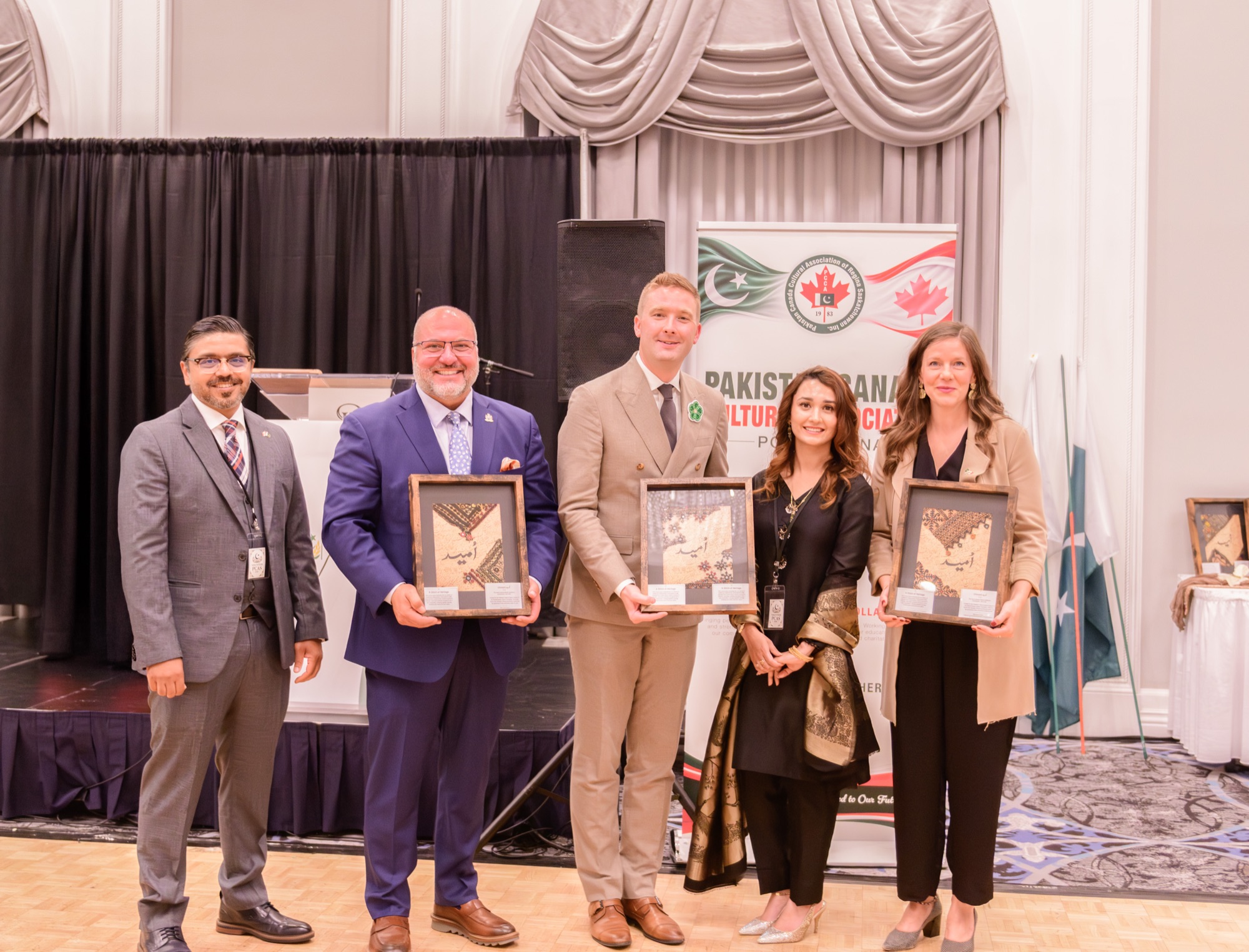 Community leaders with gifts